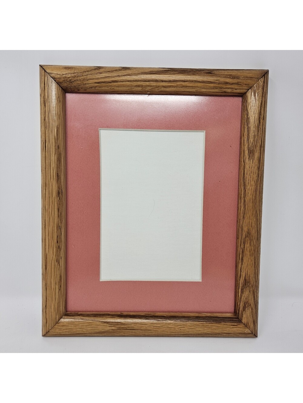 Vintage Solid Wood Wall Mount Picture Frame 8x10 Or Mat To 5x7 Dusty Pink Coral